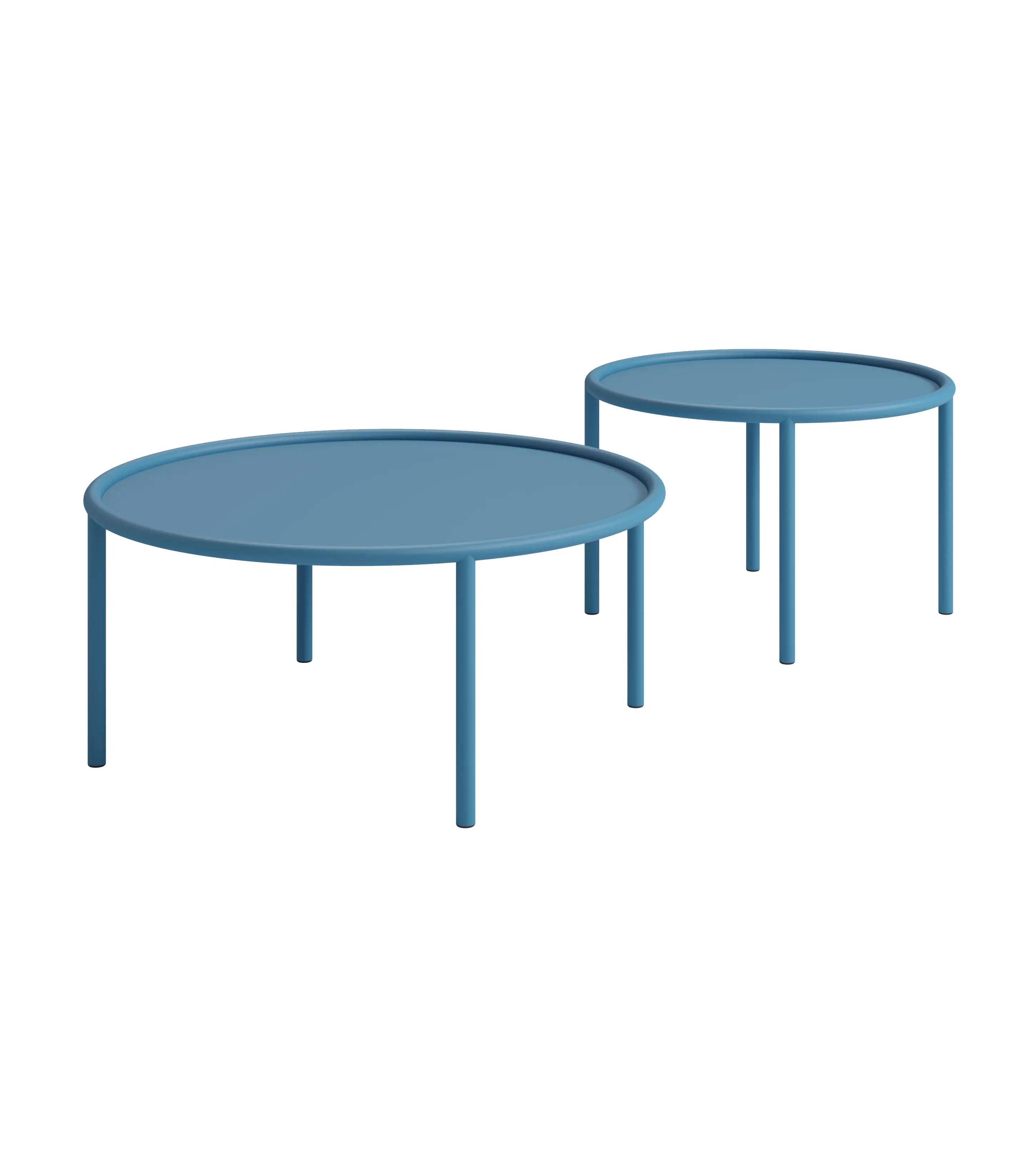niebieski okrągły stolik kawowy nowoczesny