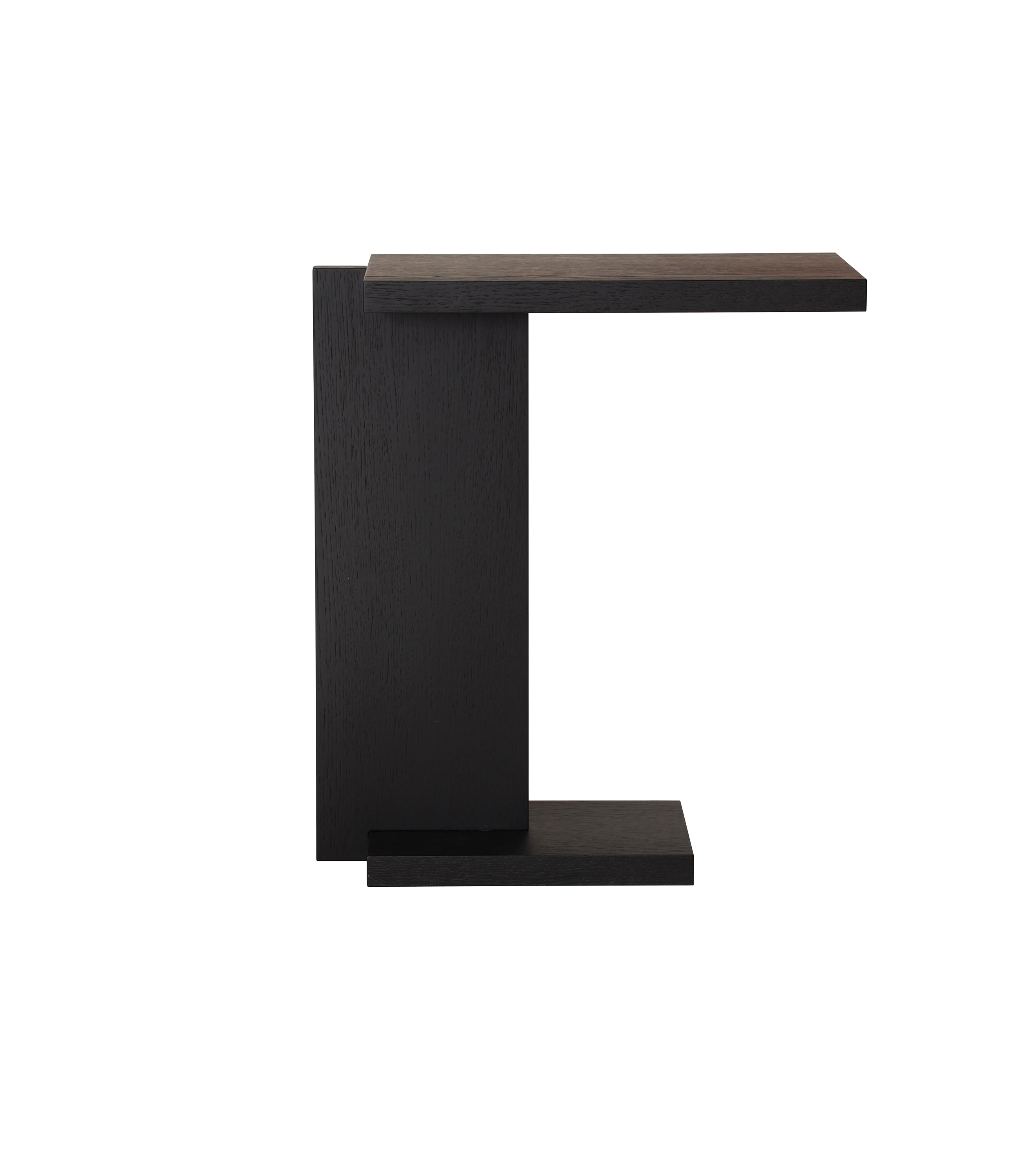 czarny nowoczesny stolik boczny drewniany