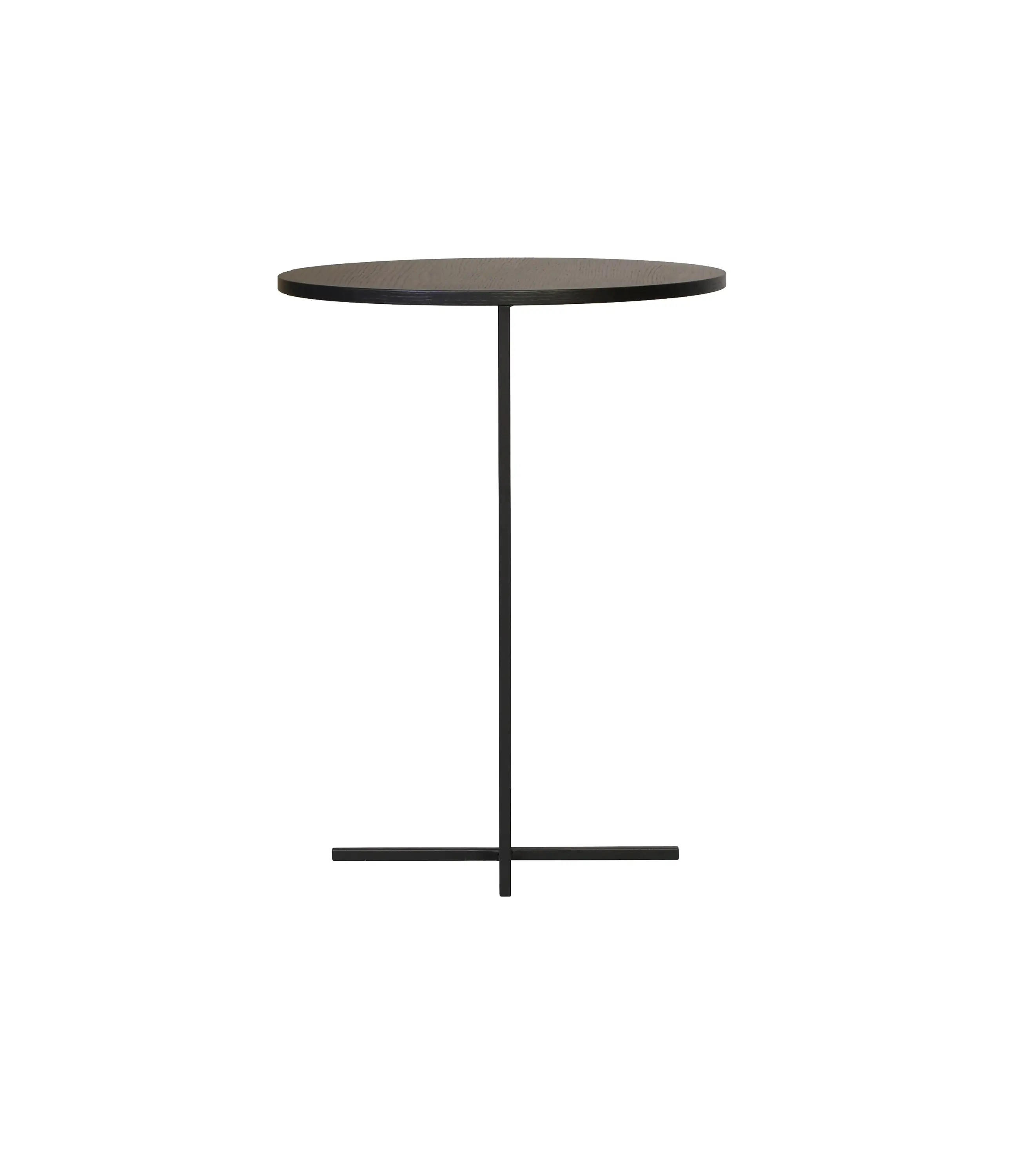 okrągły stolik pomocniczy czarny elegancki minimalistyczny