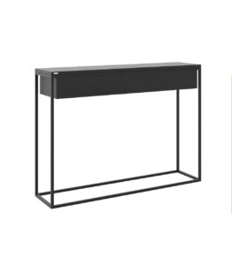 czarna minimalistyczna konsola z szuflada