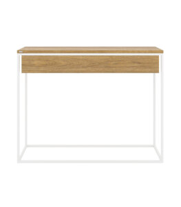 minimalistyczna biala konsola z szuflada nowoczesna skandynawska