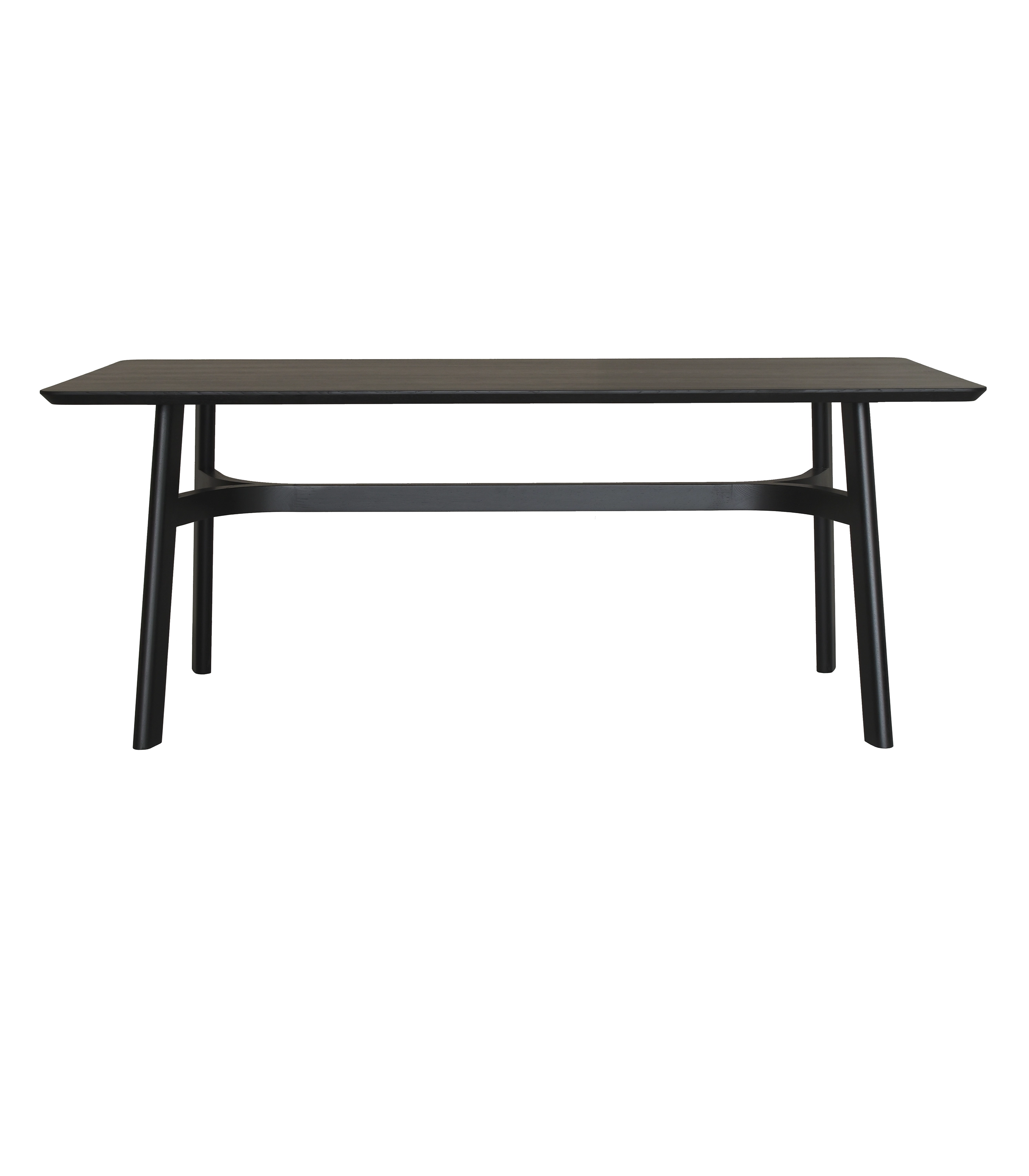 czarny stół prostokątny dębowy w stylu skandynawskim