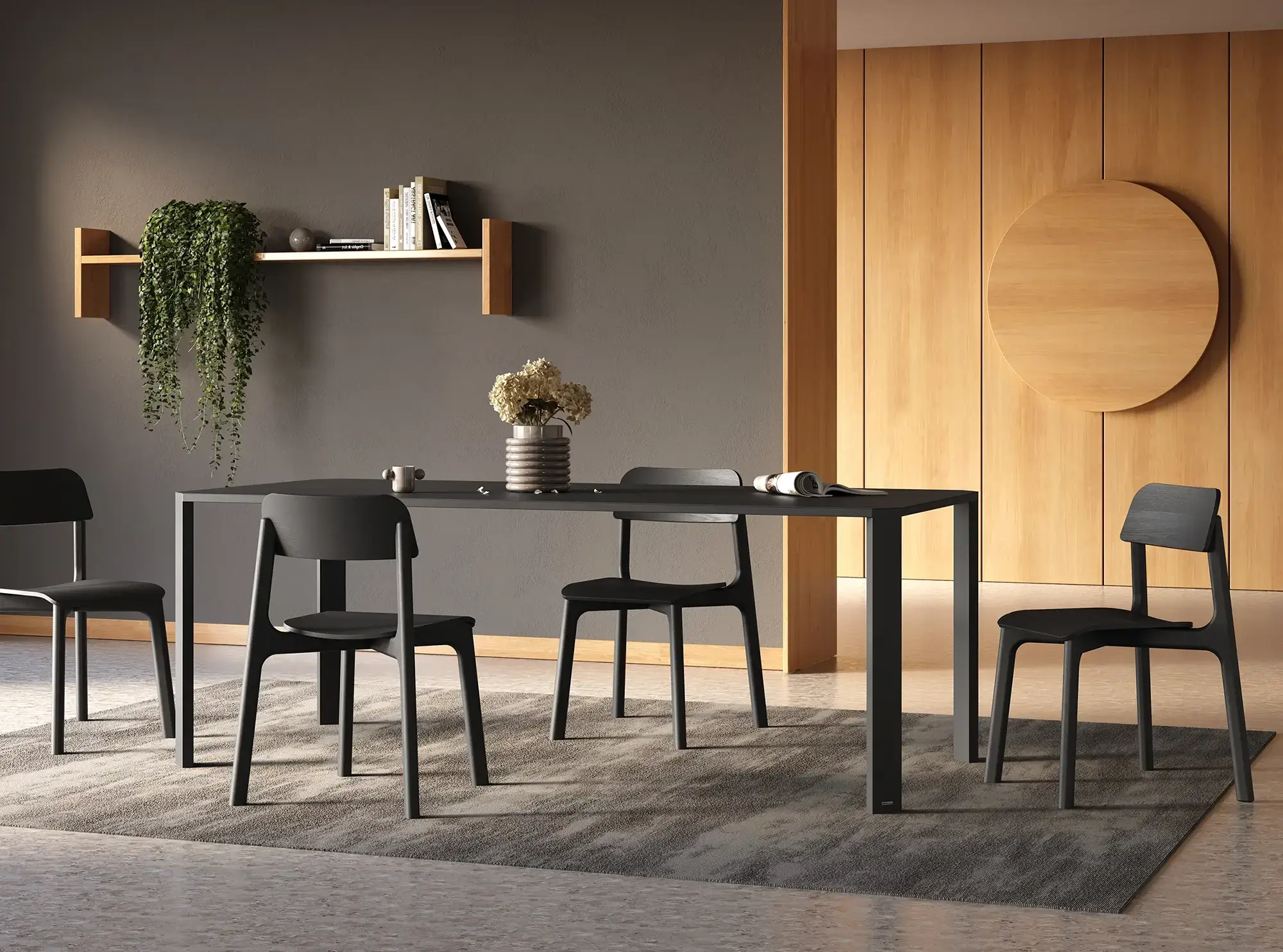 stół w prostej formie styl nowoczesny