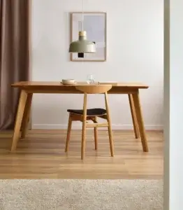stół dębowy drewniany rozkładany w stylu skandynawskim
