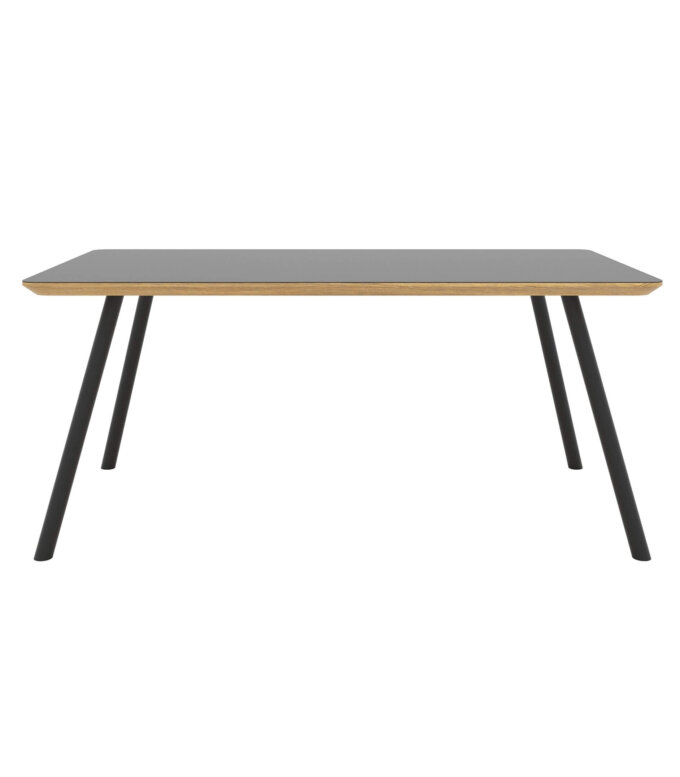 stol czarny minimalistyczny debowy