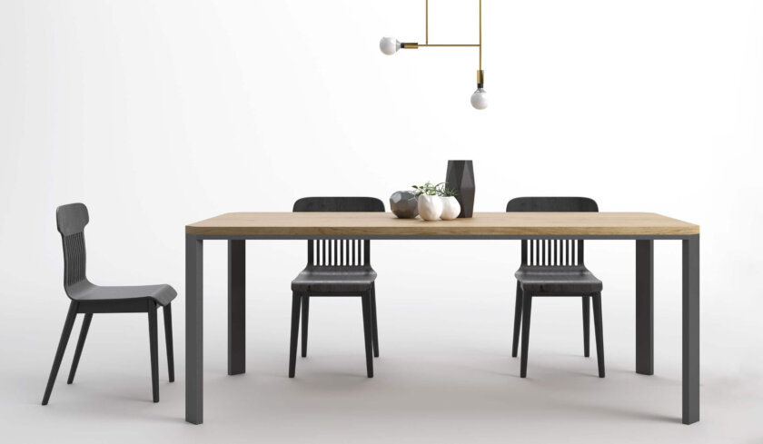 nowoczesny duzy stol do salonu czarny debowy polski design