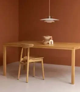 nowoczesny prosty stół drewniany dębowy