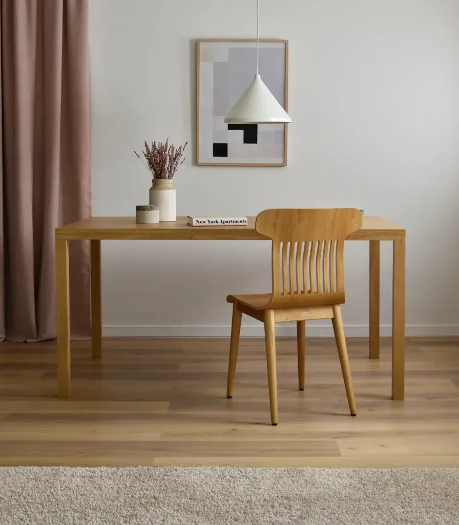 prosty stół dębowy nowoczesny minimalistyczny