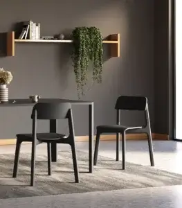 krzesło nowoczesne czarne drewniane magnus