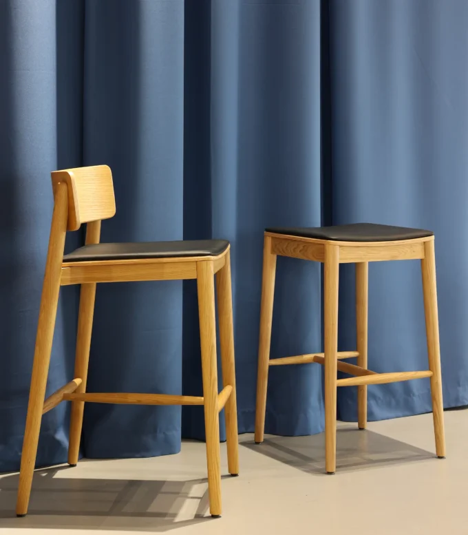 stołek barowy dębowy krzesło barowe drewniane