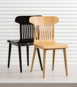 krzeslo w stylu skandynawskim debowe czarne biale
