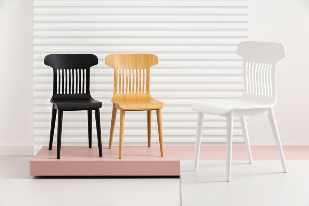 polski design krzeslo nowoczesne biale