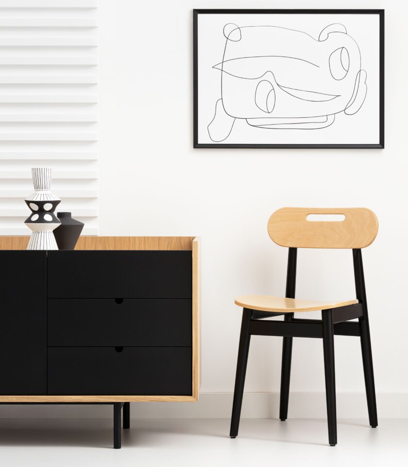 krzeslo drewniane nowoczesne w stylu skandynawskim