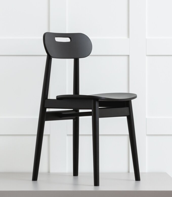 krzesło nowoczesne dębowe czarne