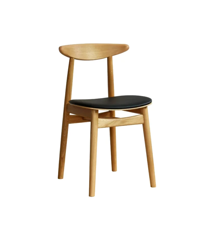 krzesło w stylu skandynawskim dębowe miękkie