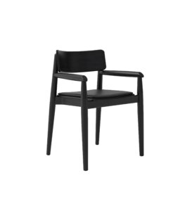 krzeslo z podlokietnikami czarne drewno polski design