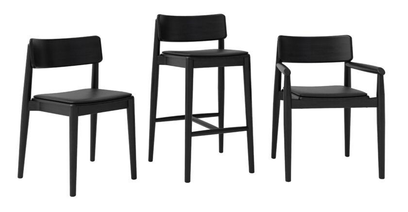 krzesla drewniane czarne polski design