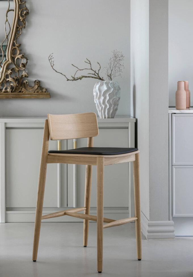 krzeslo barowe drewno dab naturalny nowoczesne polski design