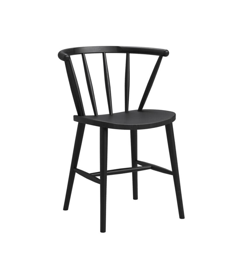 czarne krzeslo patyczak dab skandynawski design