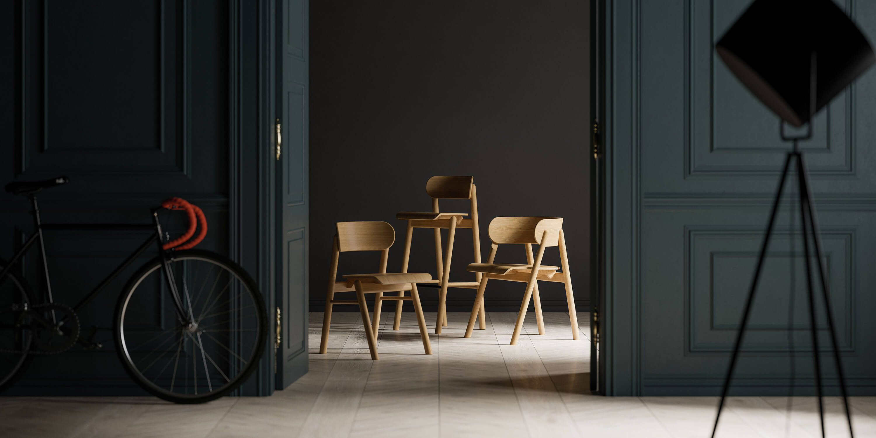 krzesla debowe nowoczesne w stylu skandynawskim