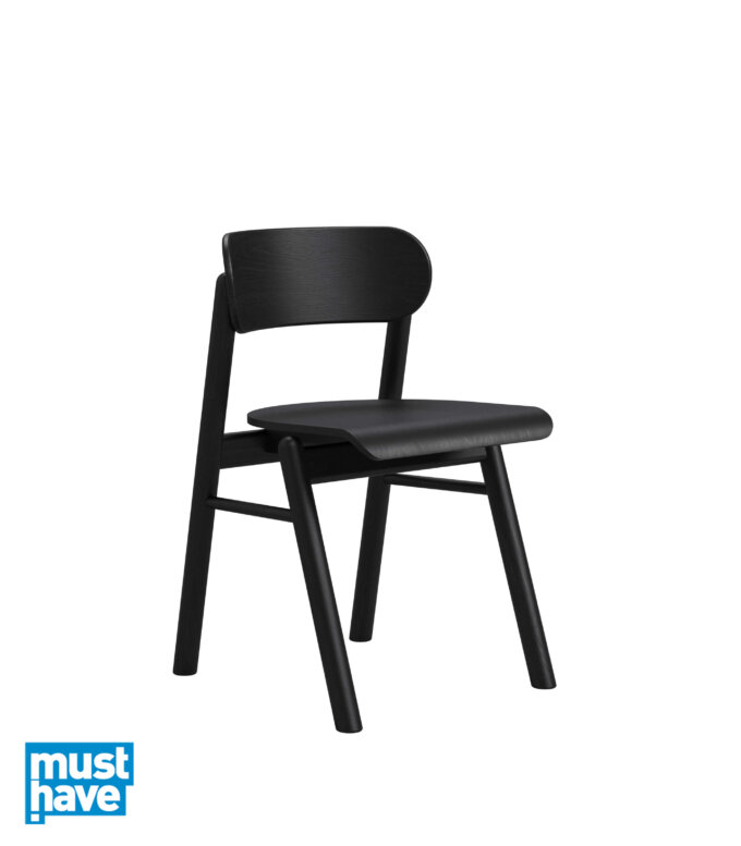 czarne krzeslo debowe nowoczesne