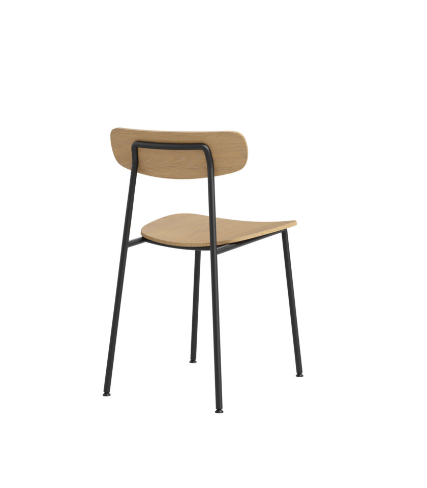 małe minimalistyczne krzesło dębowe