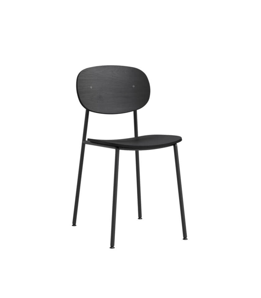 krzeslo czarne debowe minimalistyczne