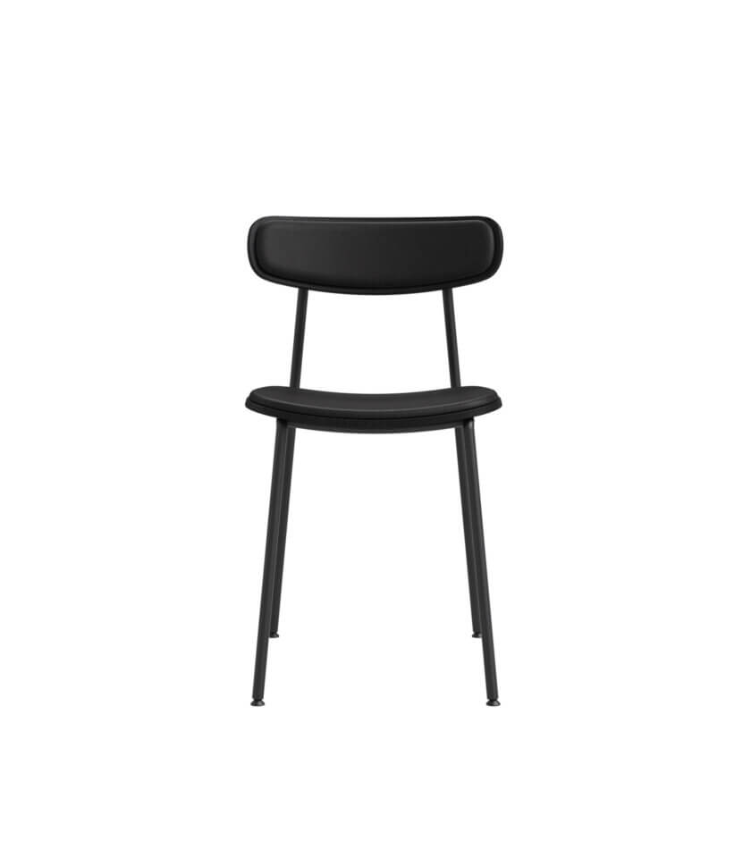 male czarne minimalistyczne krzeslo tapicerowane