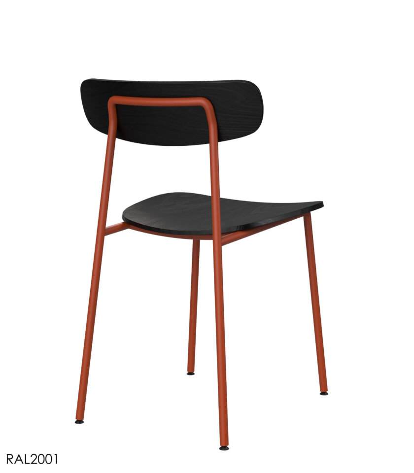 krzeslo metalowe nogi pomarańczowe