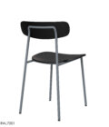 krzeslo szare metalowe nogi czarne drewno