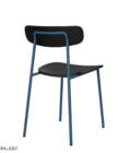 krzeslo metalowe nogi niebieskie czarny dąb