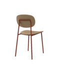 krzeslo minimalistyczne metalowe dab naturalny