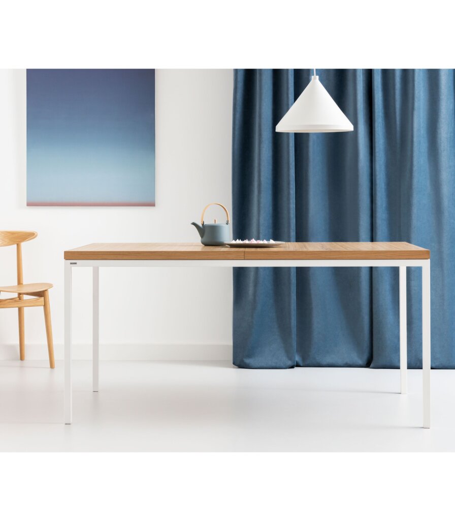 loftowy stol rozkladany biały styl skandynawski