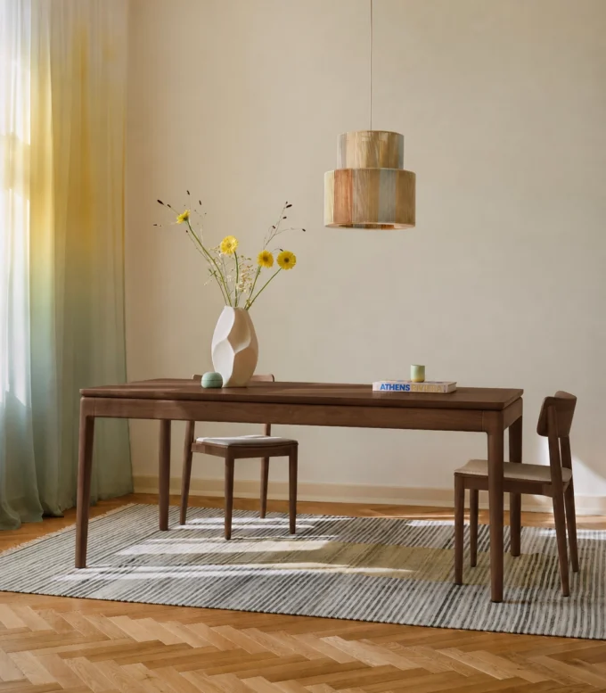orzechowy stół rozkładany elegancki duży drewniany dante