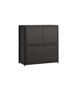 czarna mała szafka minimalistyczna nowoczesna